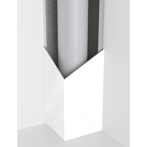 Cache tuyau en l collection black & white - coloris & dimensions aux choix