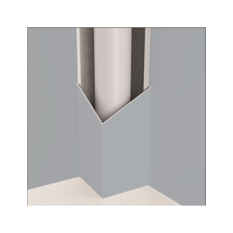 Cache tuyau en l collection marbre - coloris & dimensions aux choix