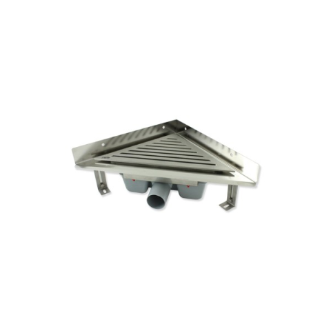Caniveau d'angle inox solusec l270x382 d50 sh