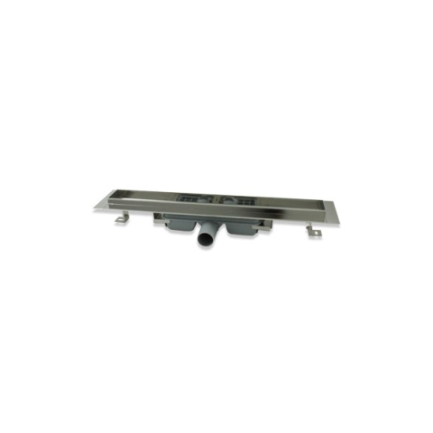 Caniveau inox solusec frontal d40 - sorties et dimensions aux choix