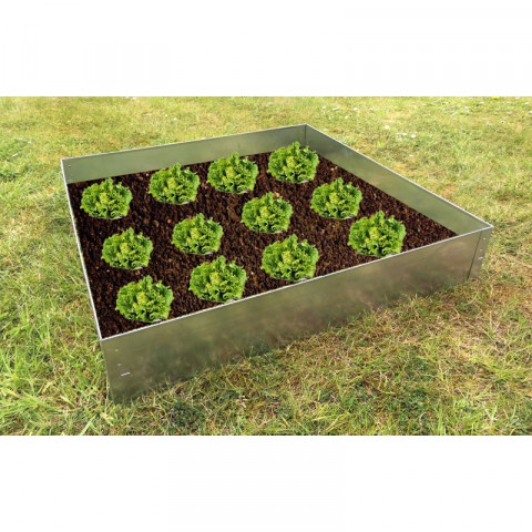 Carré potager galvanisé - 99 x 99 x 18 cm