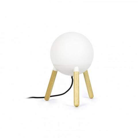 Lampe de table blanche mine 1 ampoule