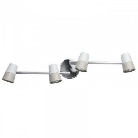 Spot chromé techno 4 ampoules 15 cm