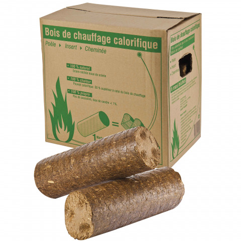 Bûche bois de chauffage calorifique