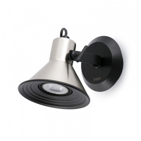 applique murale nickel satiné cup 1 ampoule