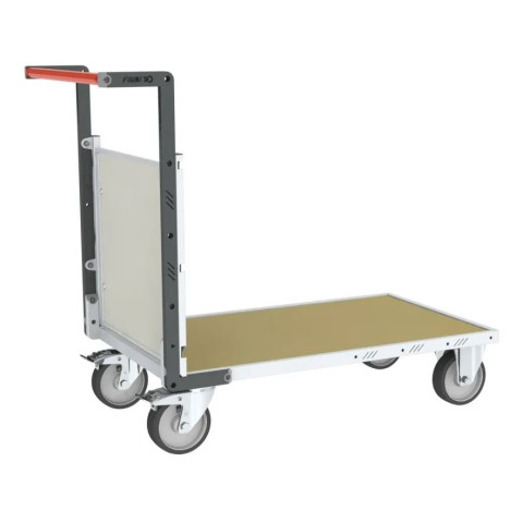 Chariot FLATPACK™ modulaire PP alvéolaire 1 dossier plateau bois médium 1200 x 800 mm 500 kg - 806724671
