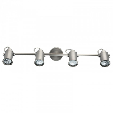 Spot argenté industrial 4 ampoules 70.5 cm