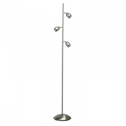 Lampadaire argenté techno 3 ampoules 165.5 cm