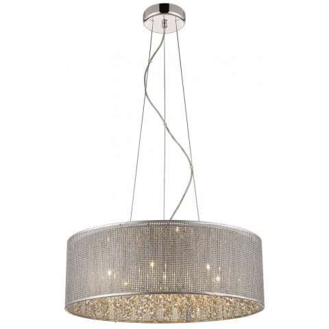 Suspension argent brighton 7 lumières