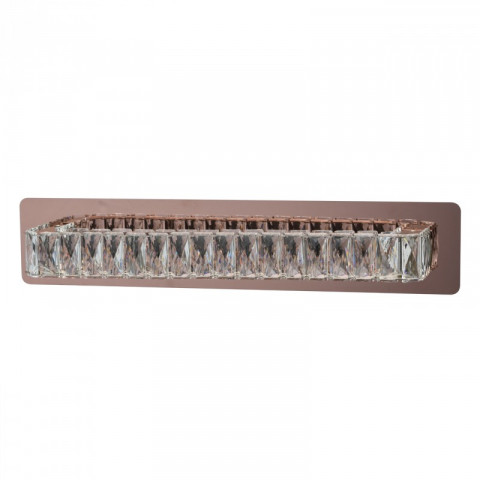 Applique murale cuivre crystal 1 ampoule 15 cm