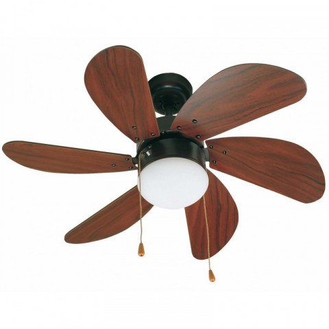 Ventilateur de plafond avec lumière marron palao 1 ampoule
