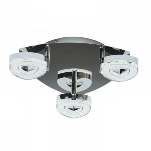 Plafonnier chromé techno 3 ampoules 15.7 cm