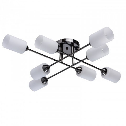 Plafonnier chromé megapolis 8 ampoules 16 cm