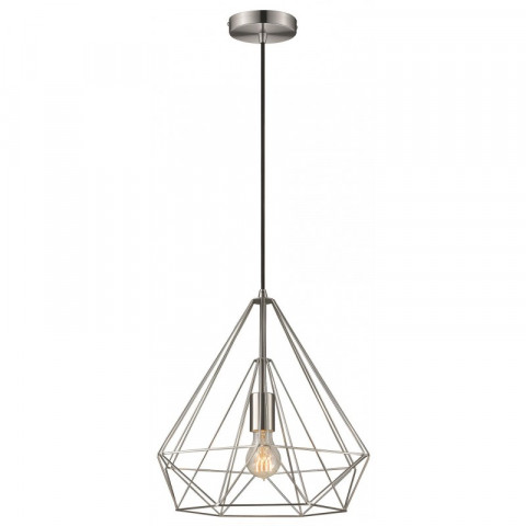 Suspension nickel satiné telford l38 1 lumières