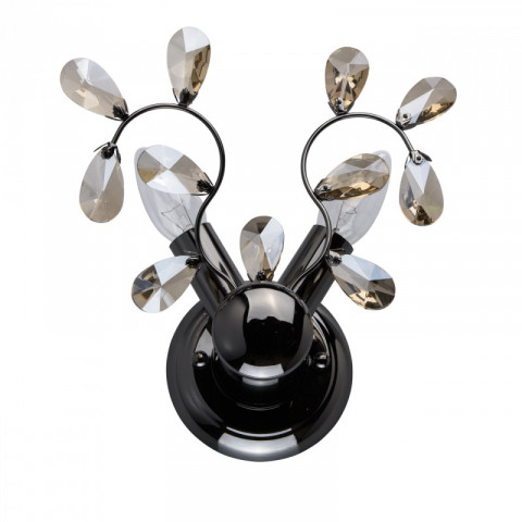 Applique murale grise flora 2 ampoules 31 cm