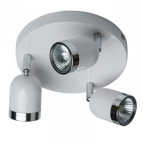 Spot blanc techno 3 ampoules 14 cm
