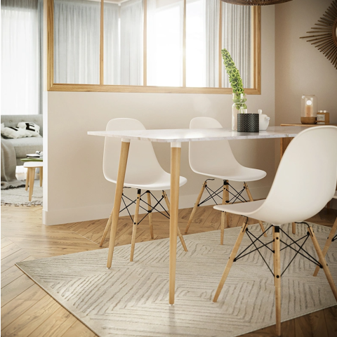 Lot de 2 pieds de table basse en bois - H.71.5cm