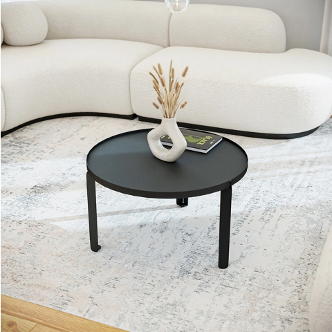 Table basse ronde DECO-GEM, Jade. A monter soi-même. Ø70.5 cm H.42 cm