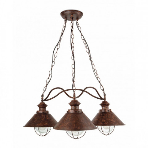 Suspension de jardin brun foncé nautica 3 ampoules