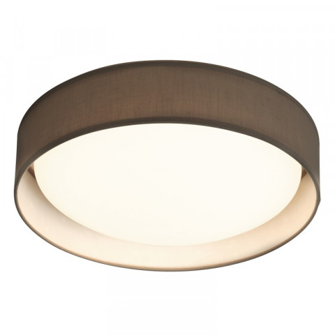 Plafonnier rond modern, polycarbonate, gris
