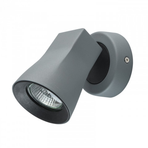 Spot gris techno 1 ampoule 15 cm