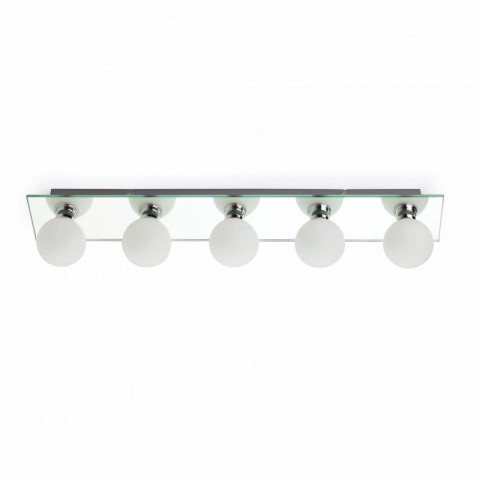 Applique salle de bains chrome lass 5 ampoules