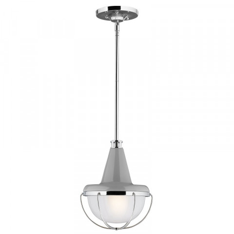 Suspension livinstone, nickel poli et verre, petite