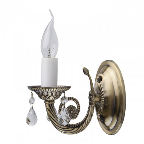 Applique murale laiton classic 1 ampoule 16 cm