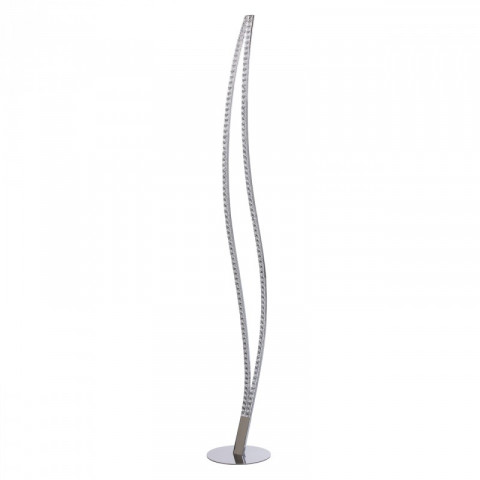 Lampadaire chromé techno 2 ampoules 135.5 cm