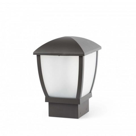 Borne de jardin gris foncé wilma h34 1 ampoule