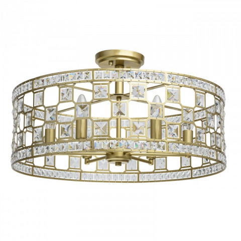 Plafonnier doré classic 6 ampoules 32 cm