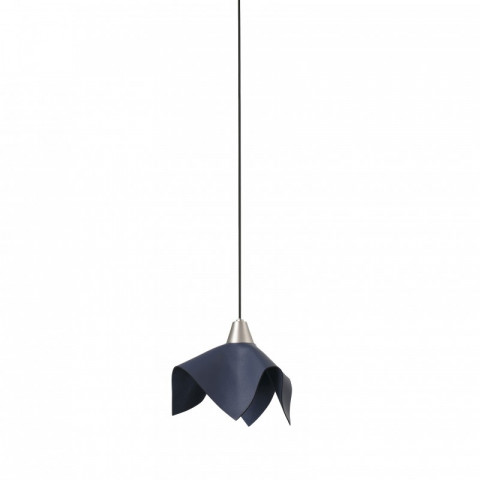 Suspension cuir bleu fauna