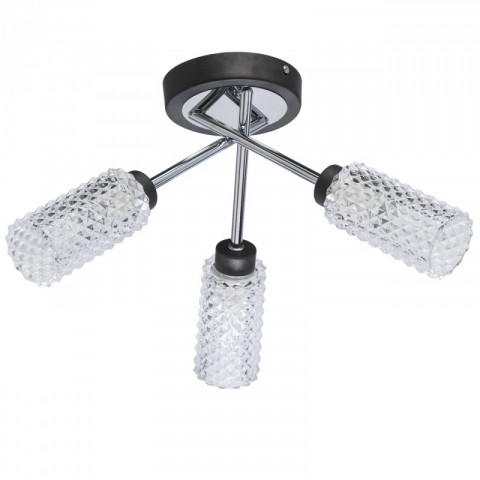 Plafonnier gris megapolis 3 ampoules 22 cm