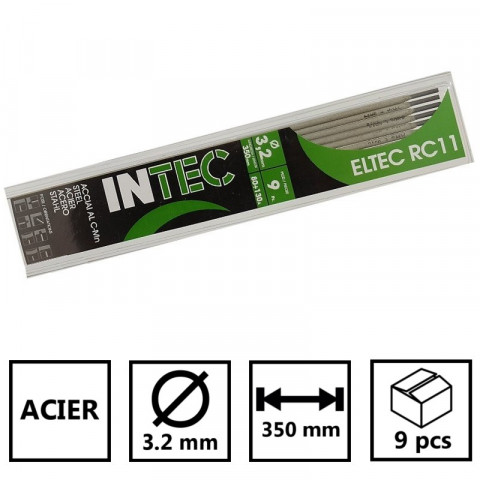 Electrodes rutile 2 x 350mm INE Baguette soudure /à larc Acier-baguettes enrob/ées-soudage mma-boite de 375 pi/èces