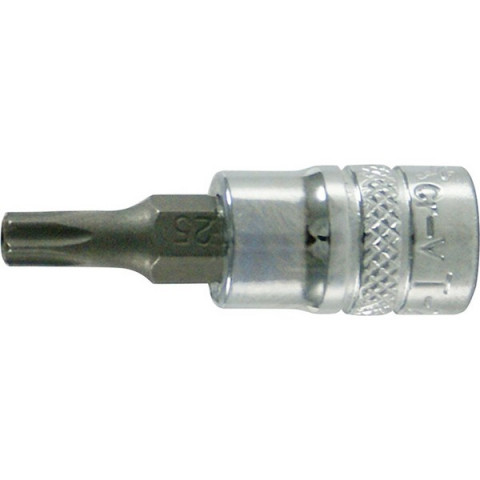 Embout pour tournevis 1/4'' pour vis TORX® femelle, poli, Taille : T 25, Long. 36 mm, Pour vis M4,5-M5