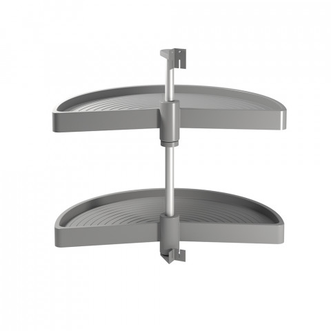 Jeu de plateaux tournants demi-lune pour module de cuisine de 800 mm coloris au choix