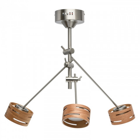 Suspension argentée megapolis 3 ampoules 60 cm