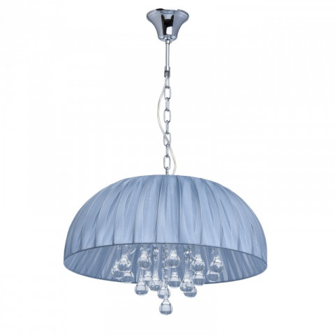 Suspension chromée elegance 5 ampoules 72 cm