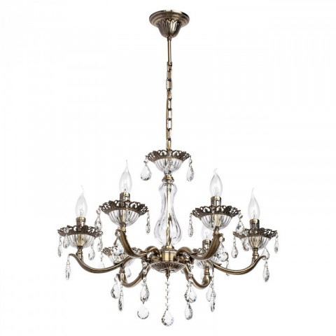 Chandelier laiton classic 6 ampoules 90 cm