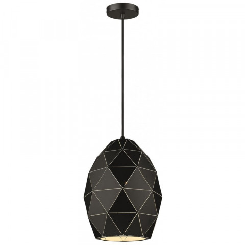 Suspension noir mat derby l23 1 lumières
