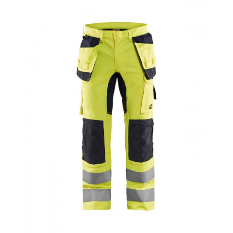 Pantalon multi inhérent stretch jaune fluo marine  15871512