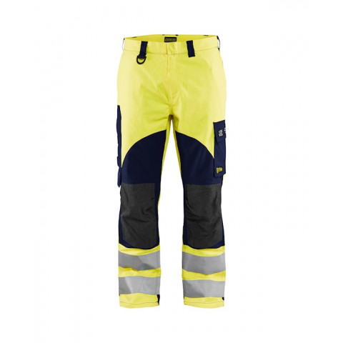 Pantalon multi inhérent jaune fluo marine  15881512