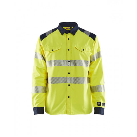 Chemise multi-normes inhérent jaune/fluo-marine 32391517 - Taille au choix