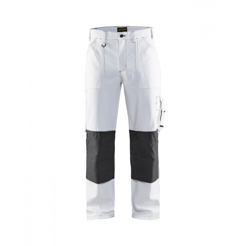 Pantalon peintre blanc/Gris foncé - 10911210