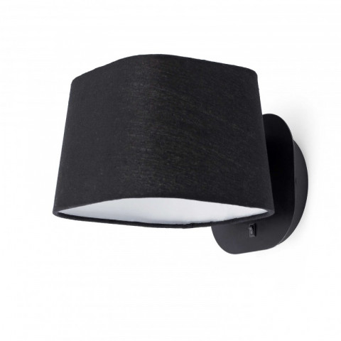 Aplique murale noire sweet h18 cm 1 ampoule
