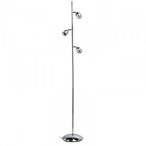 Lampadaire chromé techno 3 ampoules 165 cm