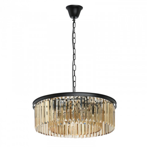 Suspension noire loft 6 ampoules 86 cm