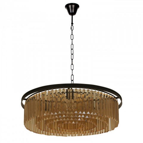 Suspension noire loft 10 ampoules 89 cm