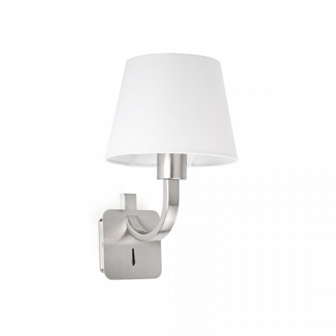 applique murale nickel mat essential 1 ampoule h32 cm