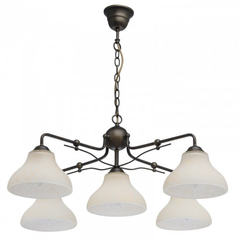 Suspension marron country 5 ampoules 68.5 cm